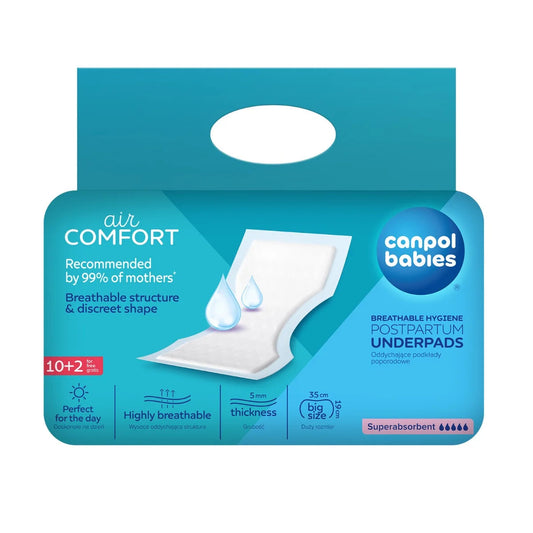 Wysokochłonne podkłady poporodowe - Canpol 12 szt