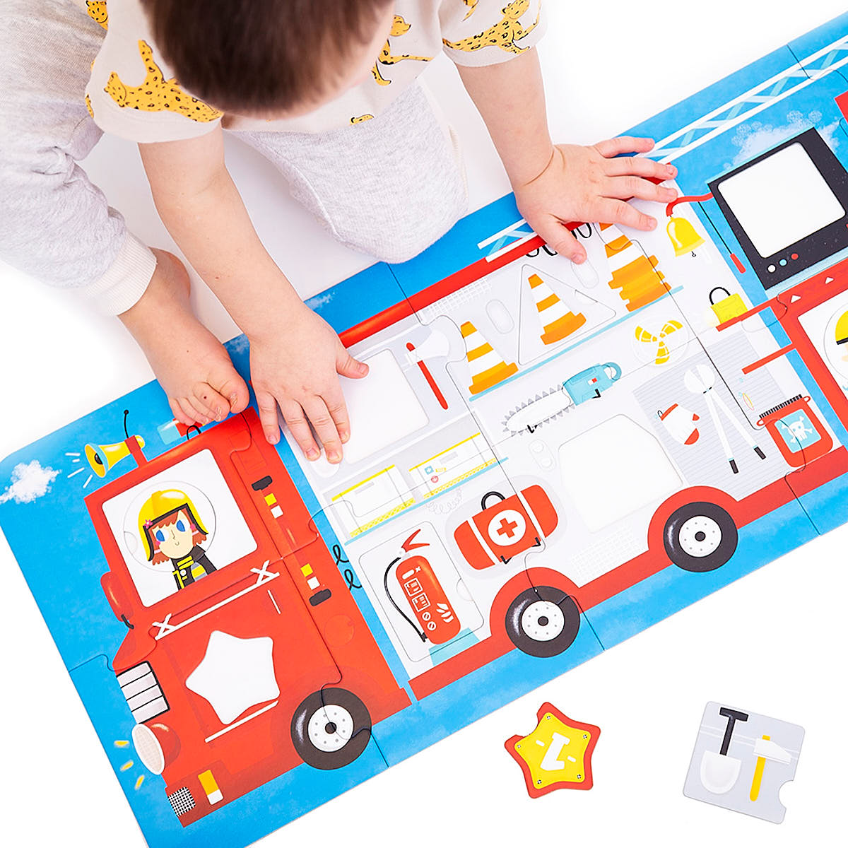 Puzzle z dziurką Wóz strażacki - CzuCzu