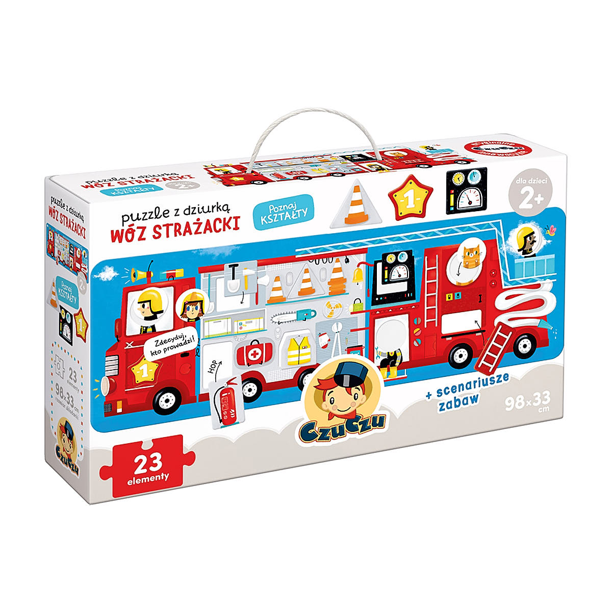 Puzzle z dziurką Wóz strażacki - CzuCzu