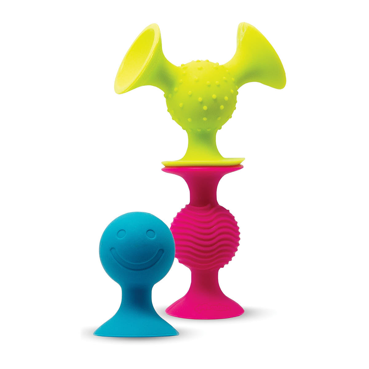 Bobo Przyssawki Grzechotki PipSquigz - Fat Brain Toys 3 Grzechotki