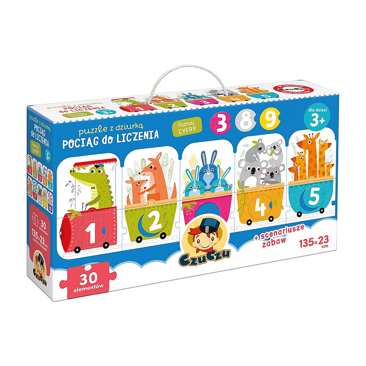 Puzzle z dziurką Pociąg do liczenia - CzuCzu
