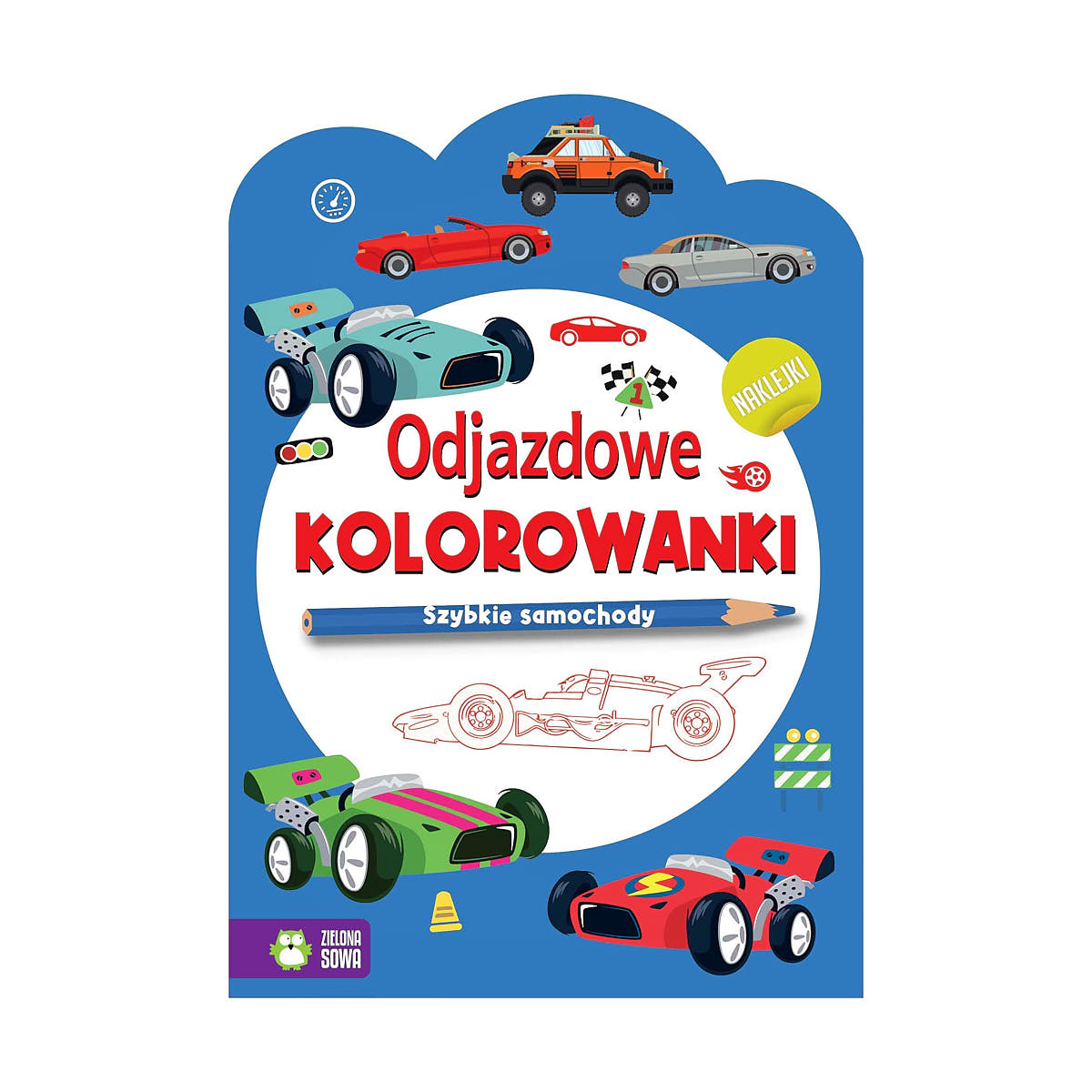Odjazdowe kolorowanki. Szybkie samochody - Wydawnictwo Zielona Sowa