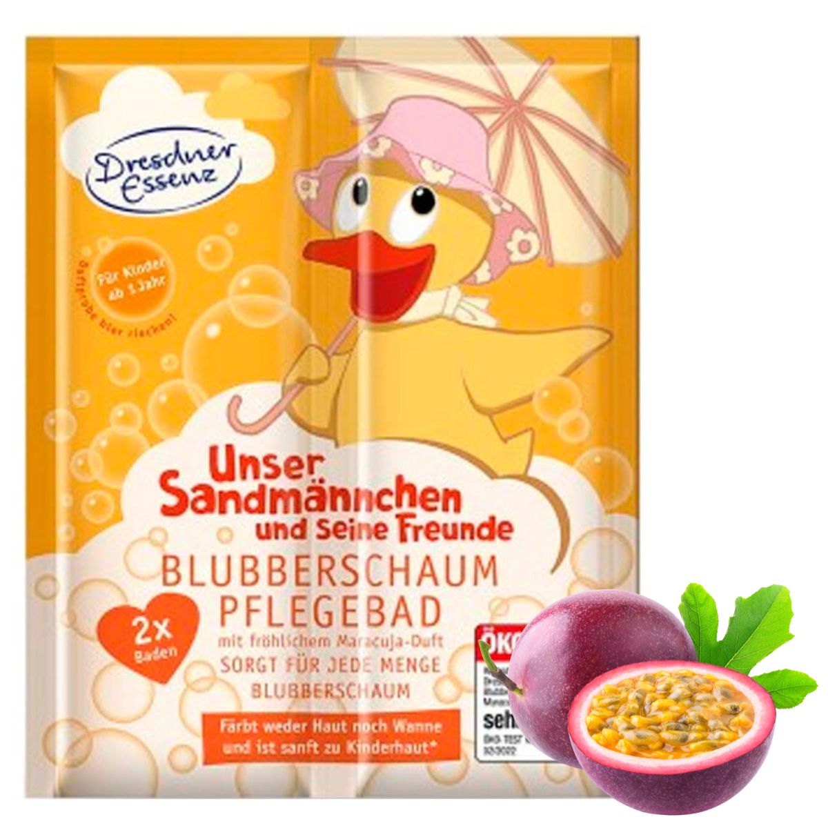 Papla - Pieniąca sól pielęgnacyjna Marakuja 2x30g - Dresdner Essenz