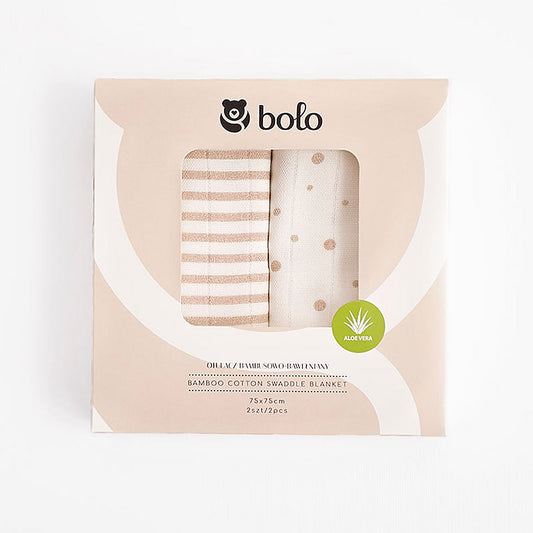 2Pak otulaczy PREMIUM z aloesem 75x75 cm - Bolo beżowy