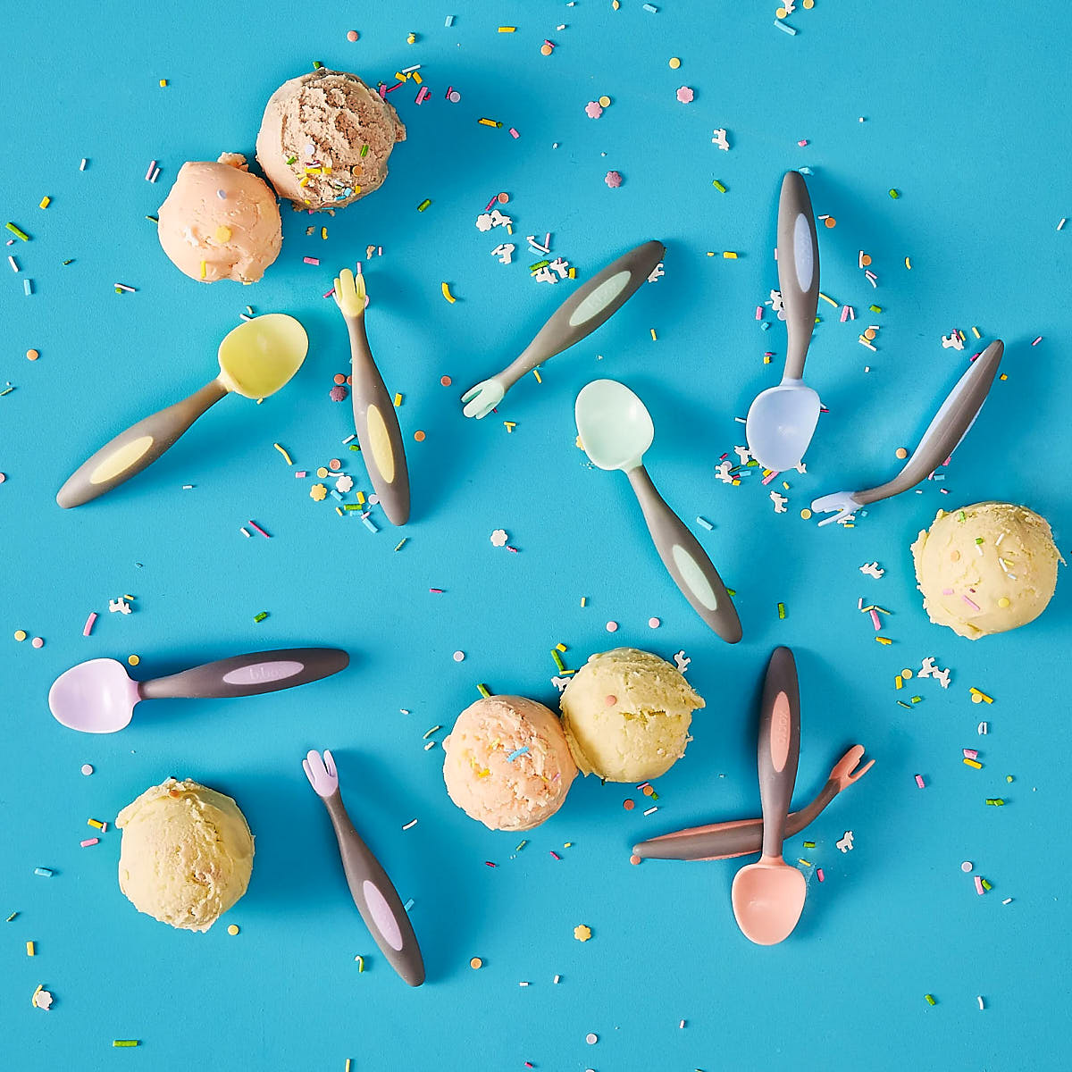 Pierwsze sztućce BLW dla niemowląt Gelato - B.Box Gelato Tutti Frutti