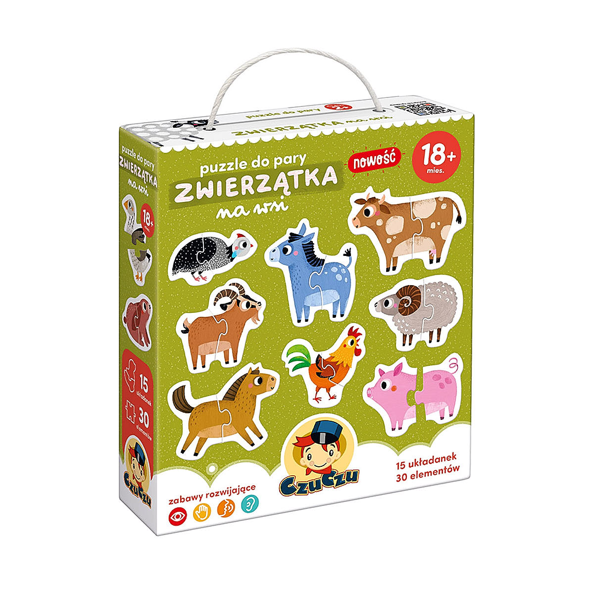 Puzzle do pary Zwierzątka na wsi - CzuCzu