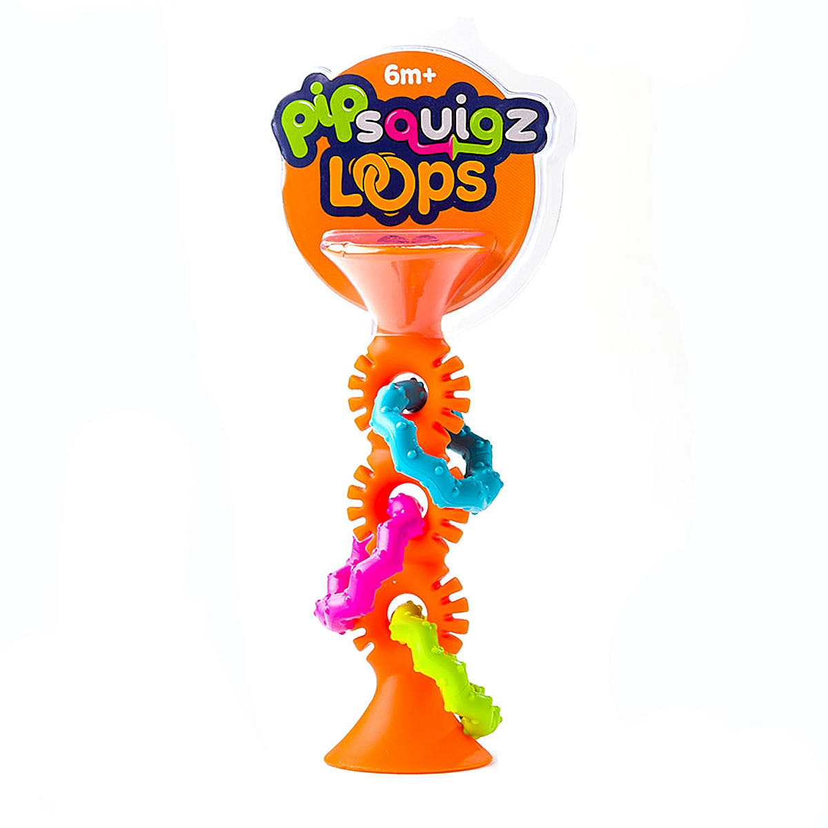 Bobo Przyssawki Grzechotki PipSquigz - Fat Brain Toys Pomarańczowa