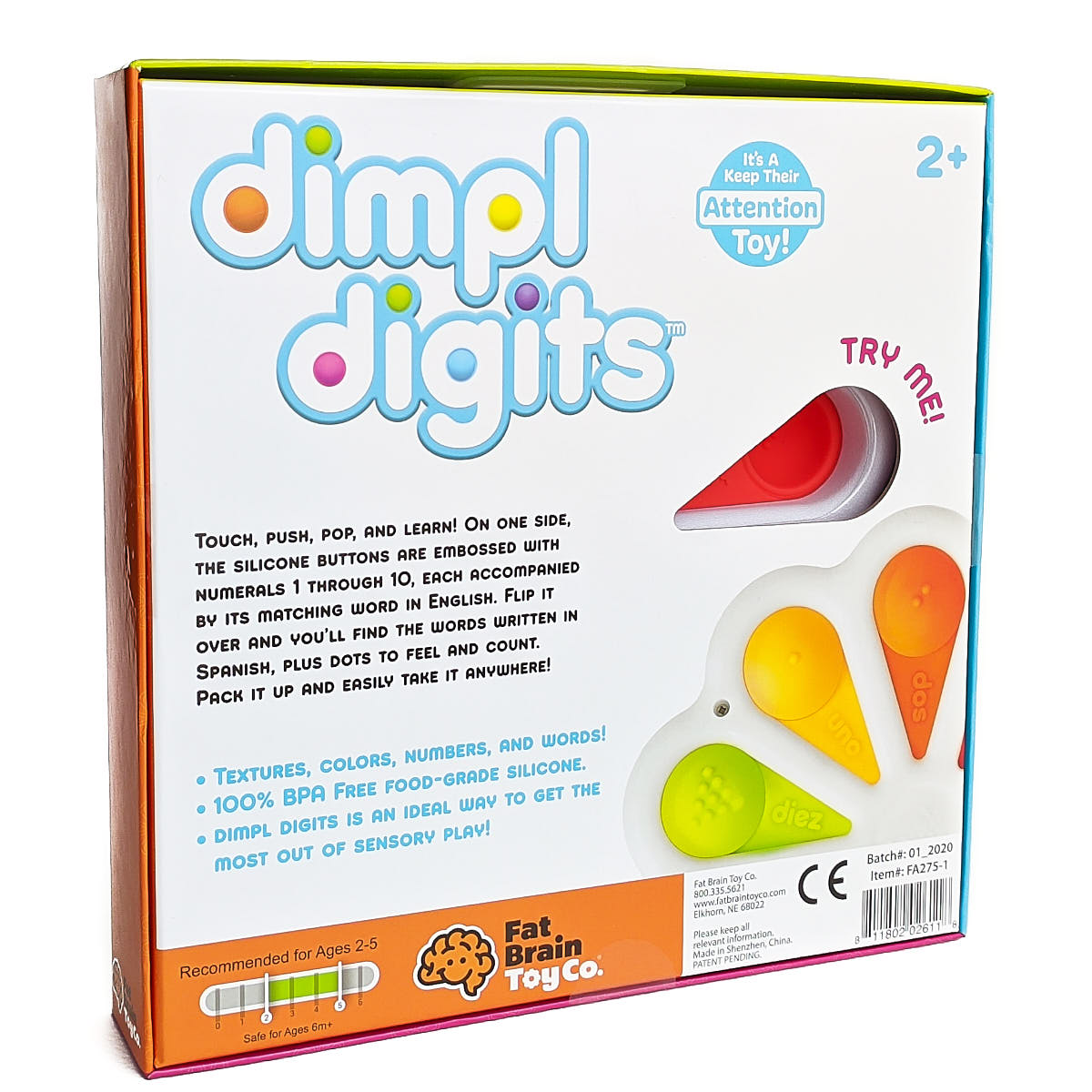 Bąbelki Cyferki Dimpl Digits - Fat Brain Toys