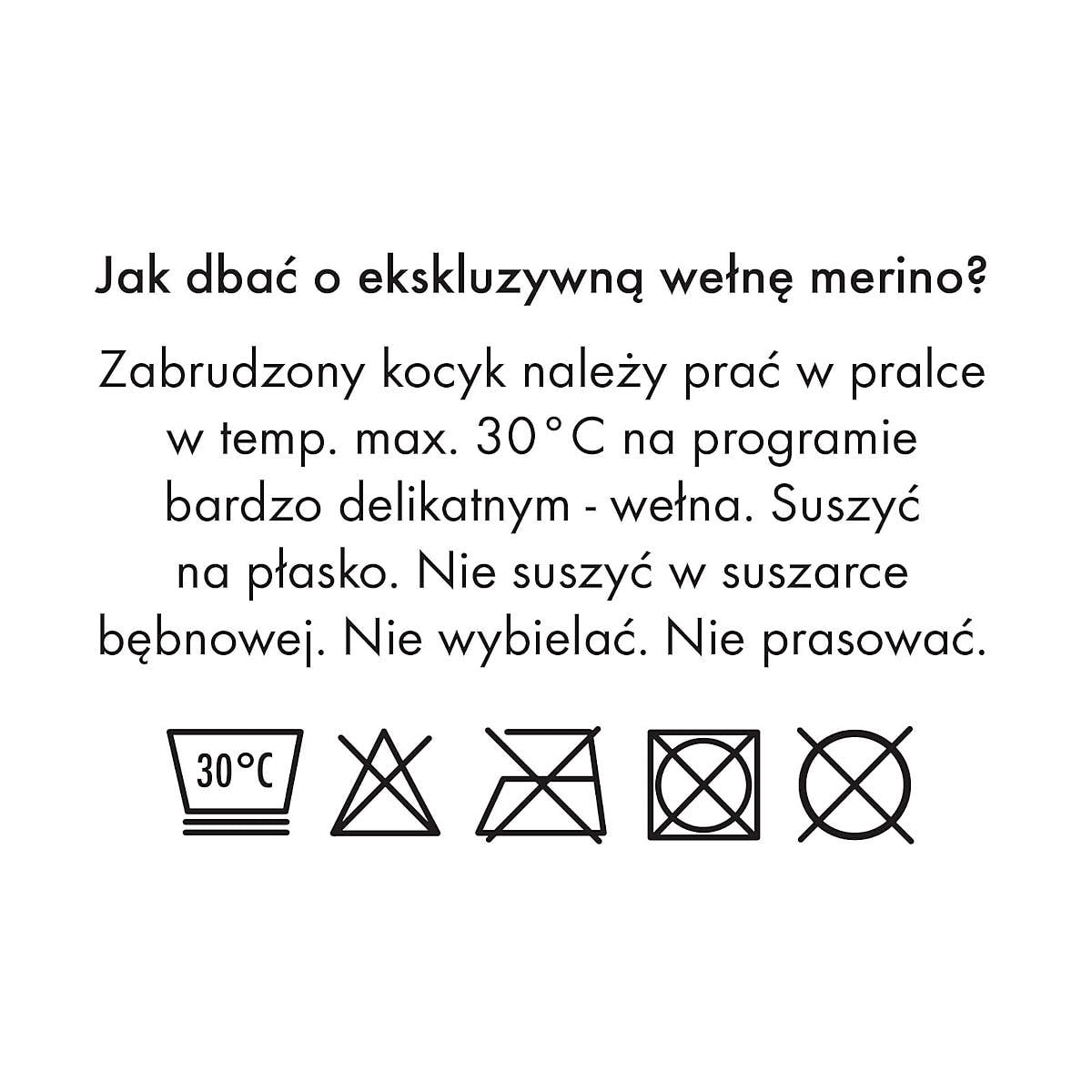 Kocyk z wełny merino Premium - Lullalove szary
