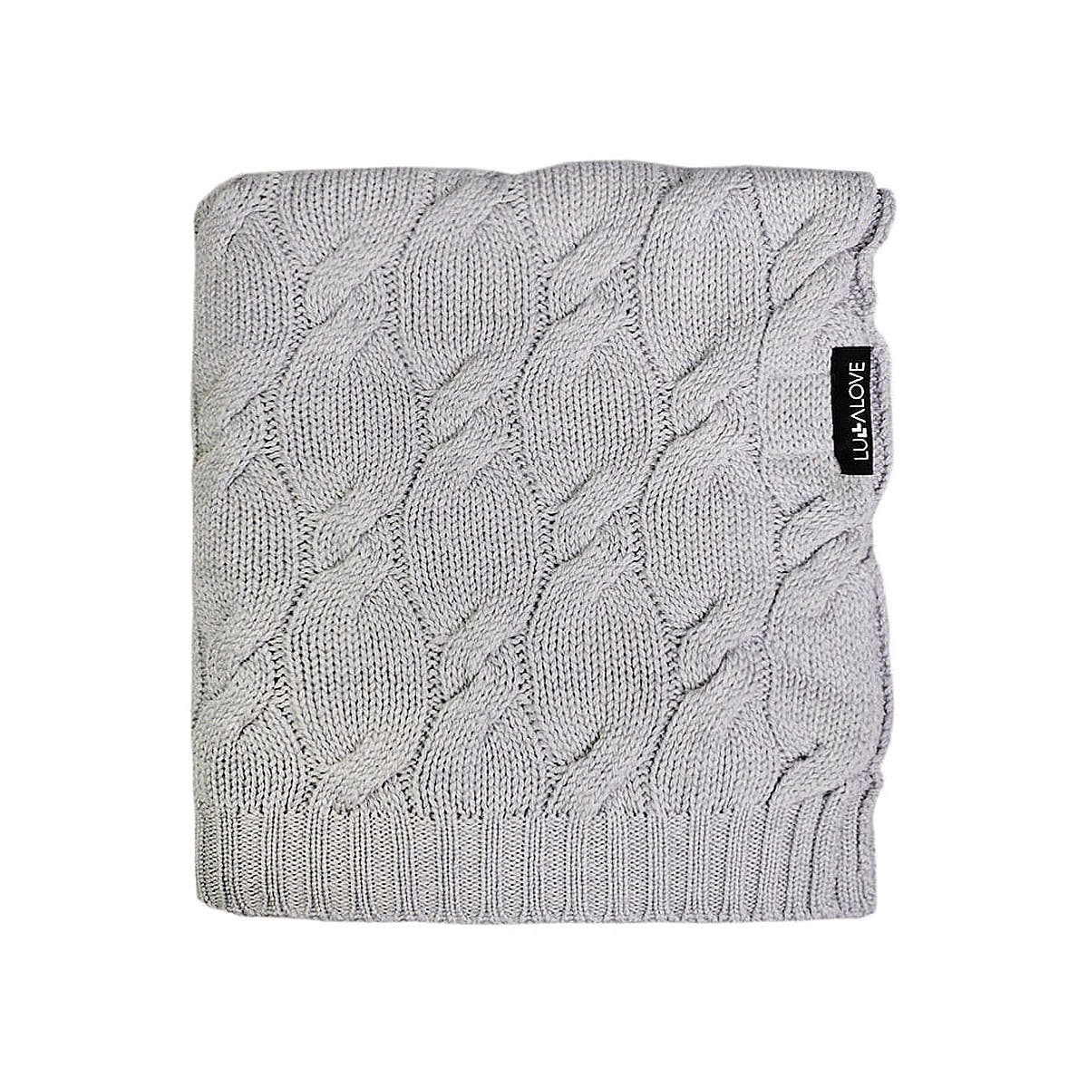 Kocyk z wełny merino Premium - Lullalove szary