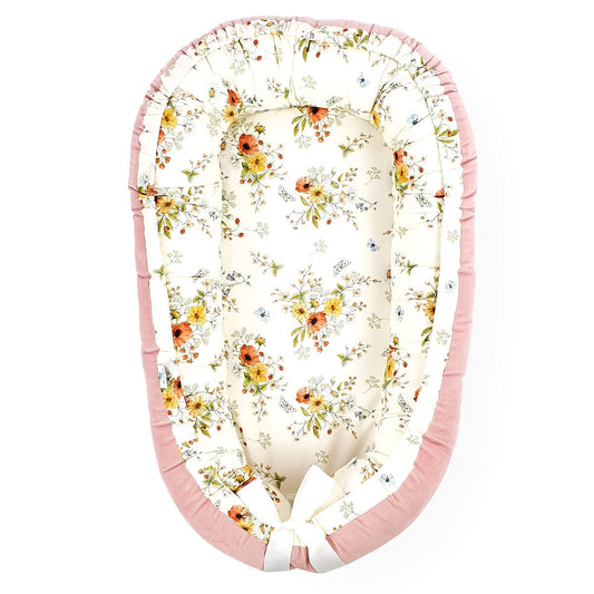 Kokon niemowlęcy - Mary Berry ŁĄKA O PORANKU Velvet Brudny Róż