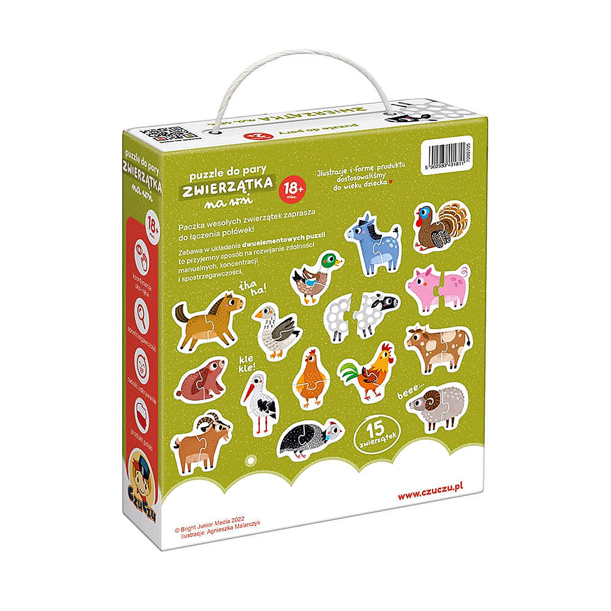 Puzzle do pary Zwierzątka na wsi - CzuCzu