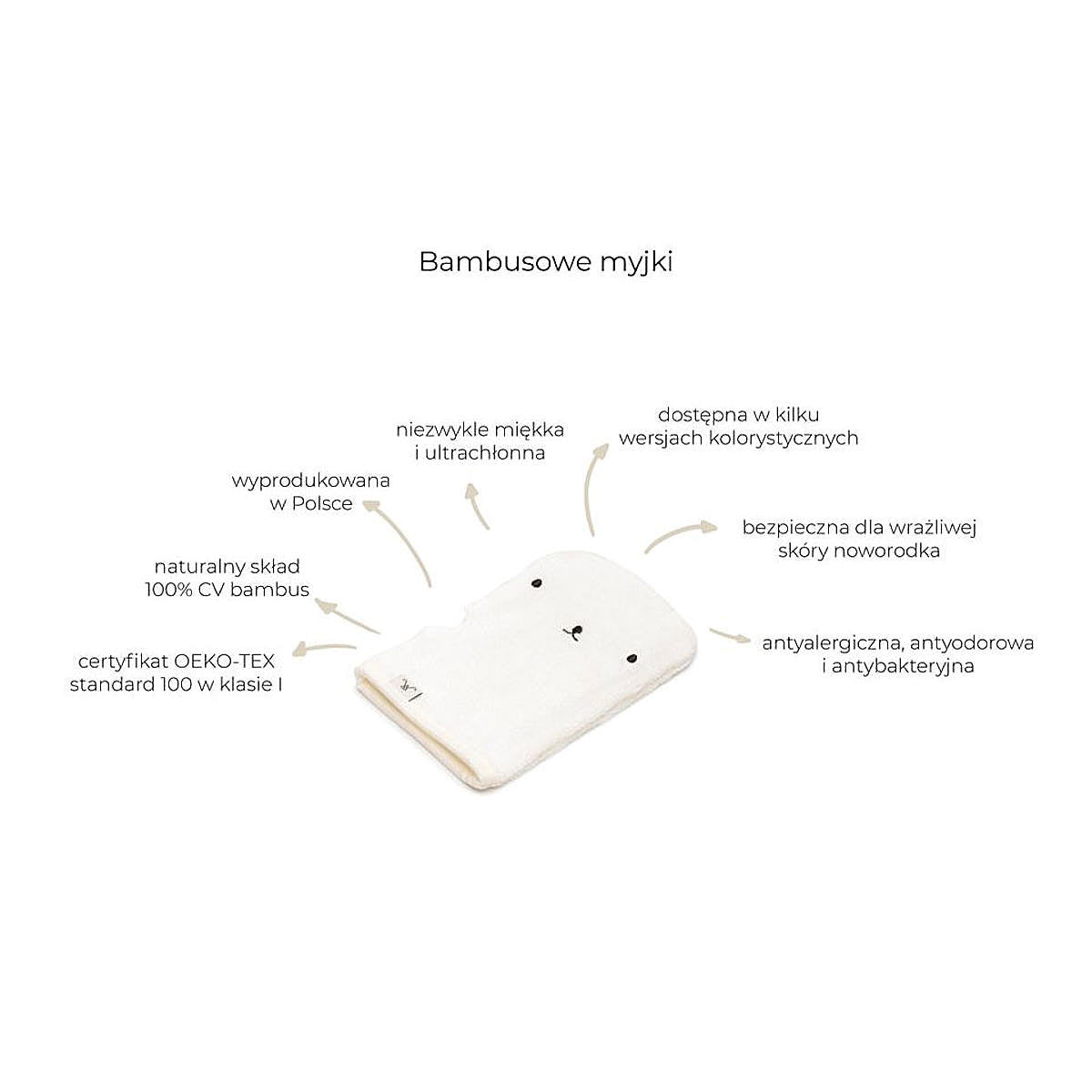 Myjka do kąpieli bambusowa dla dzieci i niemowląt - My Memi beige