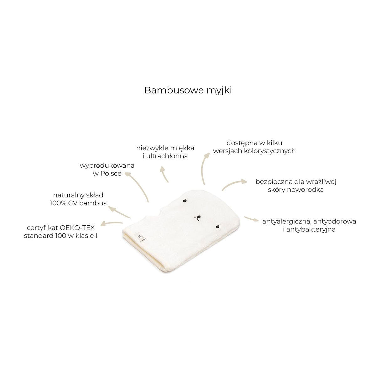 Myjka do kąpieli bambusowa dla dzieci i niemowląt - My Memi light grey