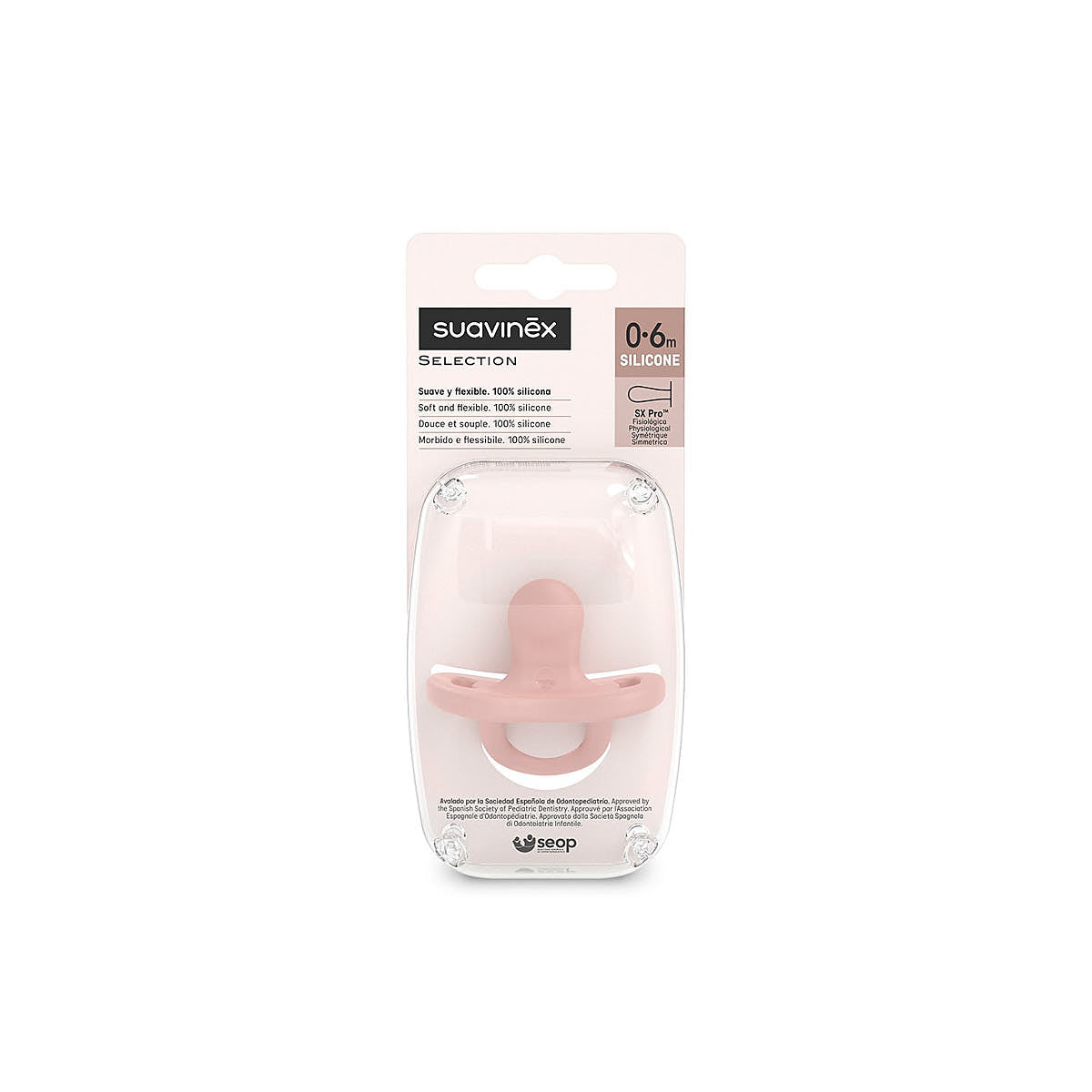 Smoczek fizjologiczny silikonowy SX Pro Colour Essence - Suavinex Cielisty 0-6 m
