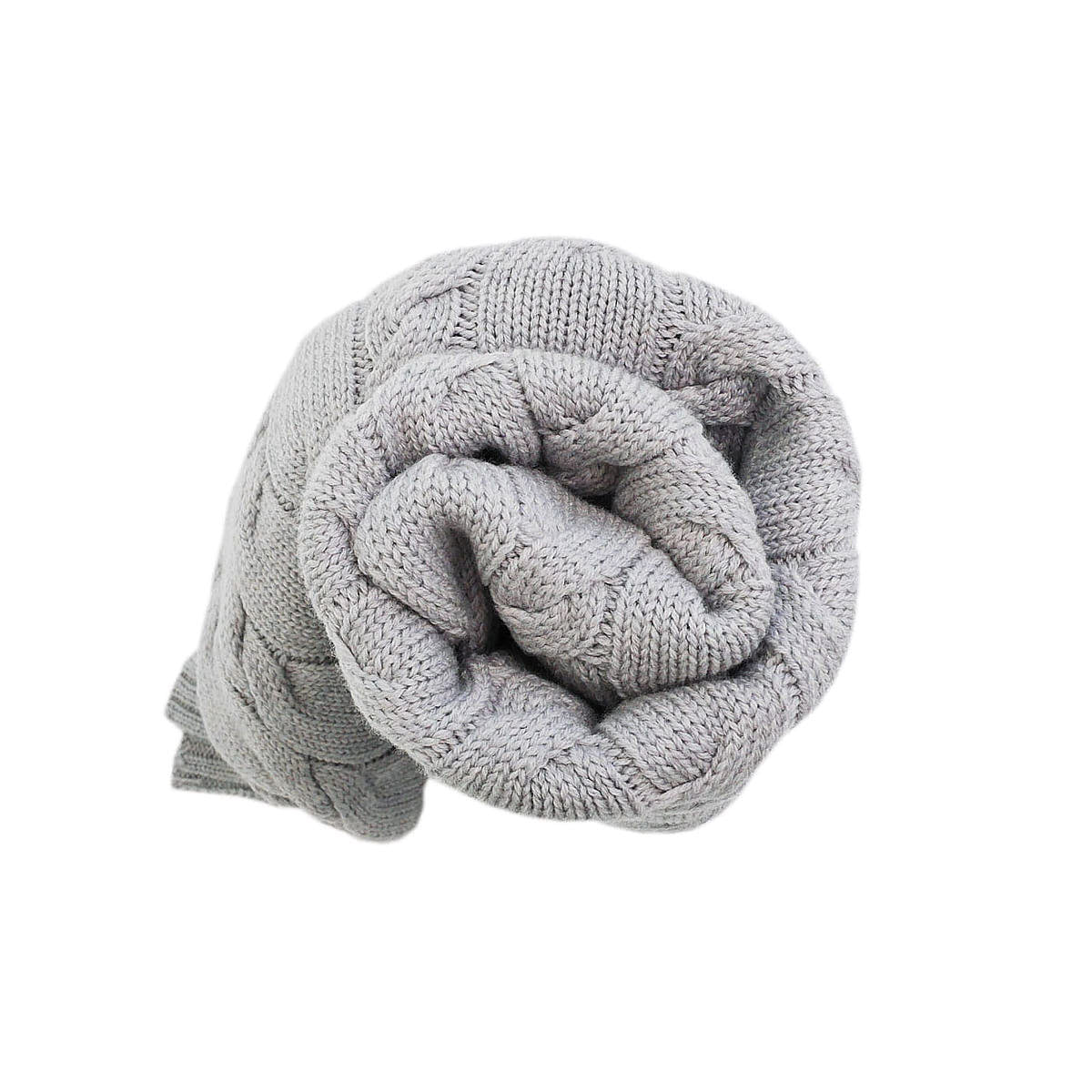 Kocyk z wełny merino Premium - Lullalove szary