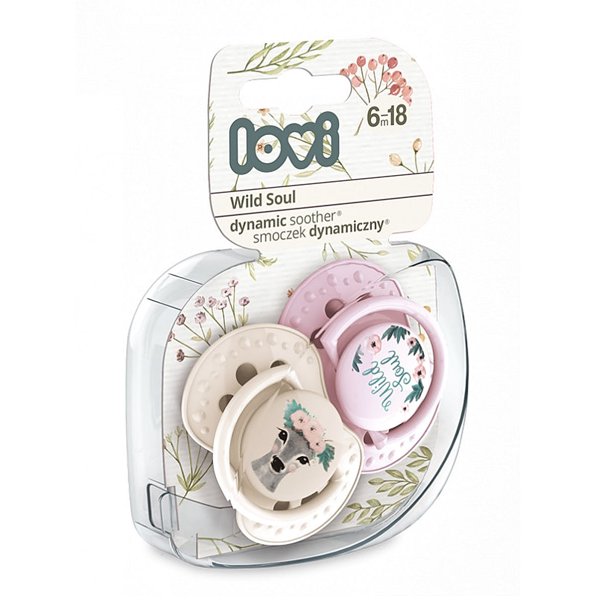Smoczek silikonowy 2szt - Lovi Wild Soul Girl 3-6m