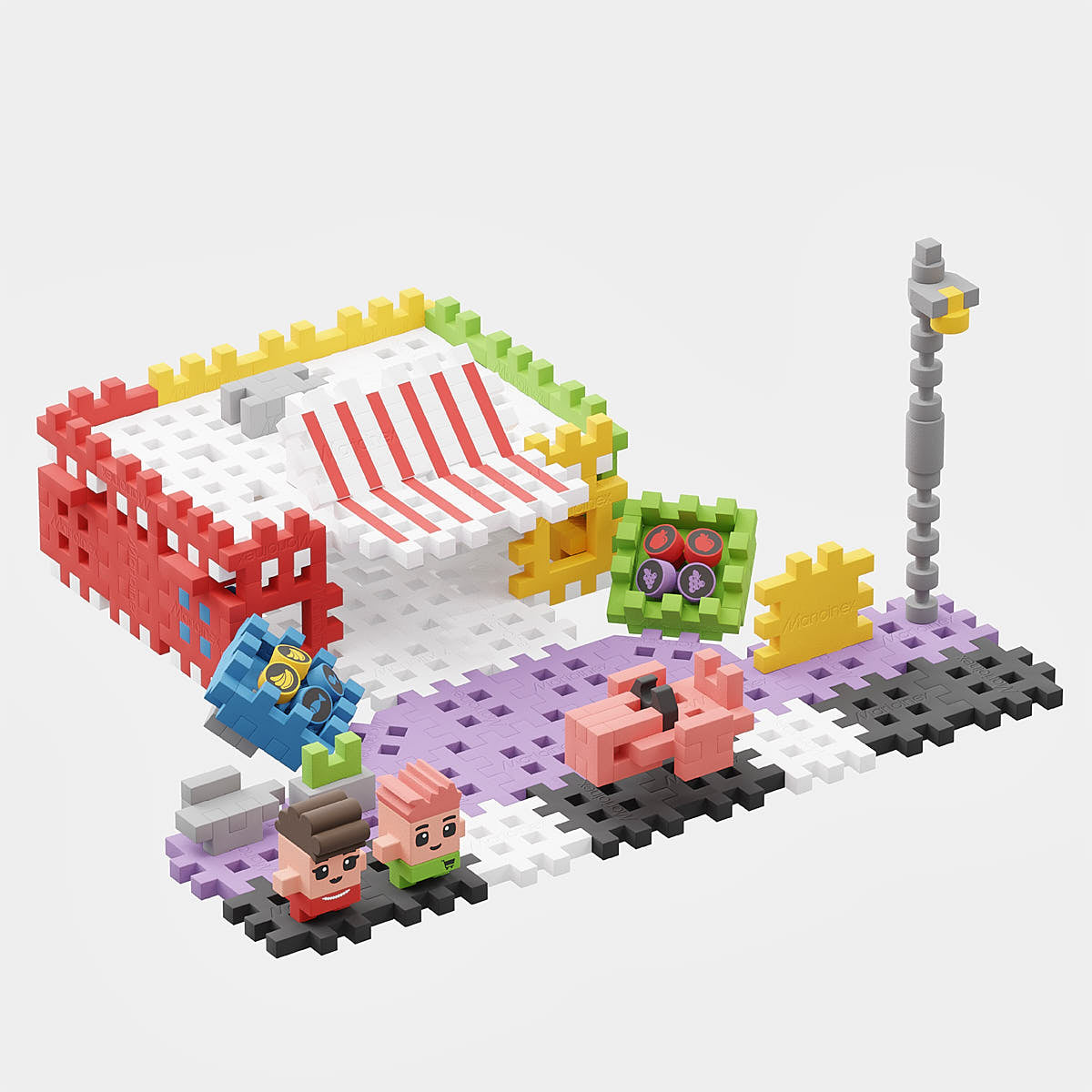 Klocki Mini Waffle City Shop 148szt - Marioinex