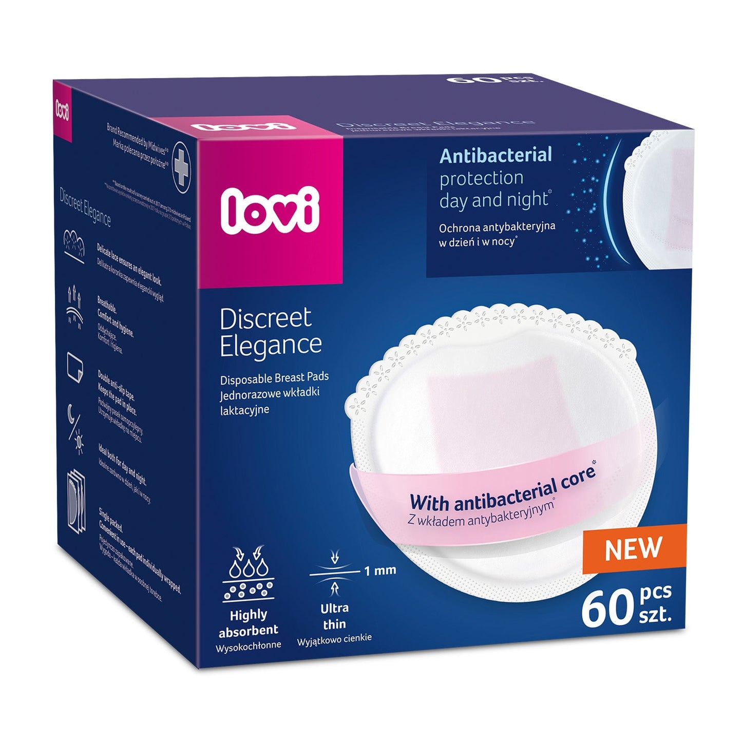 Wkładki laktacyjne antybakteryjne Discreet Elegance - Lovi LOVI