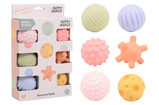Piłki sensoryczne BIOplastik - Happy World MOM'S CARE