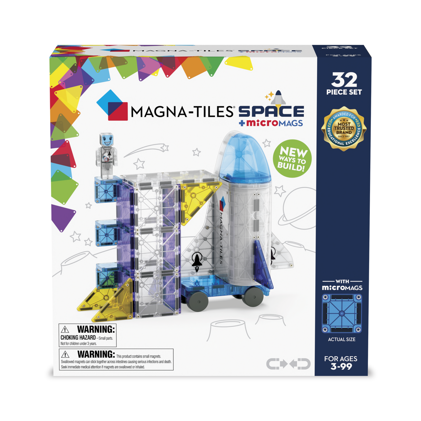 Klocki Magnetyczne Kosmos 32 el. - MAGNA-TILES®
