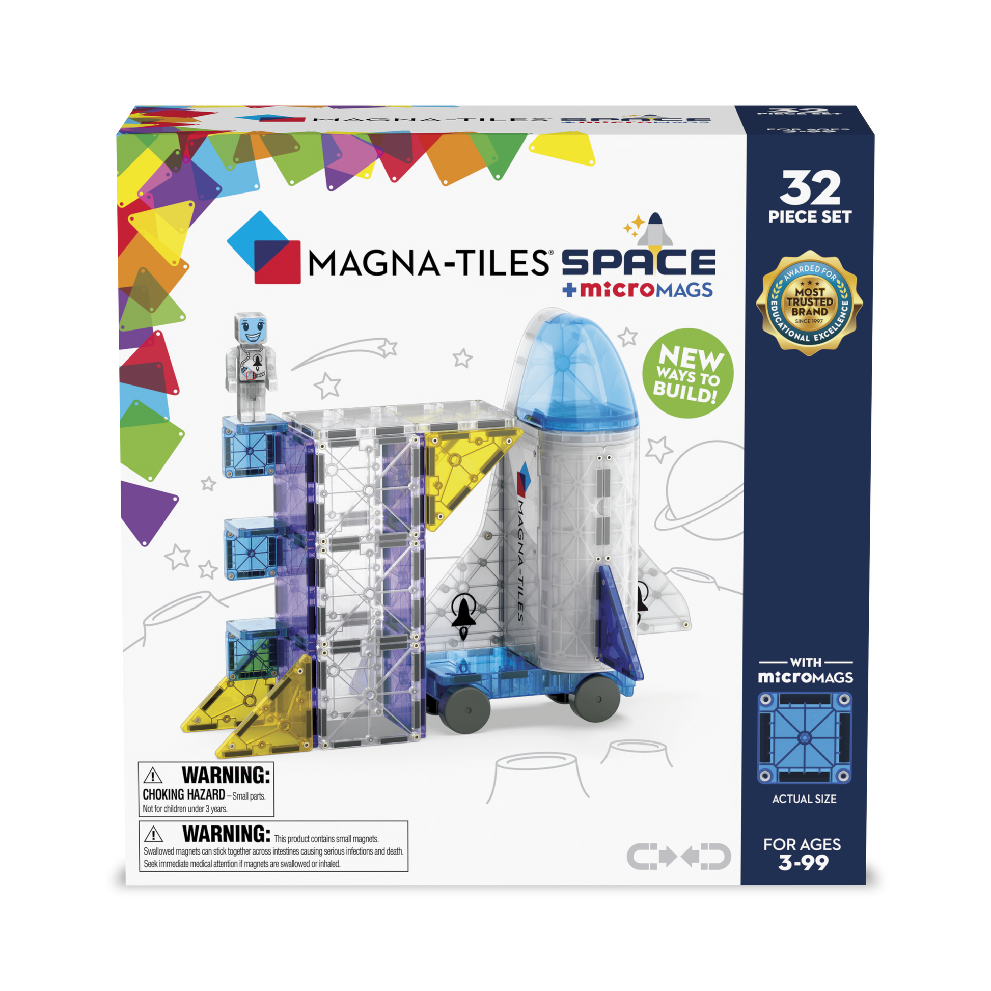 Klocki Magnetyczne Kosmos 32 el. - MAGNA-TILES®