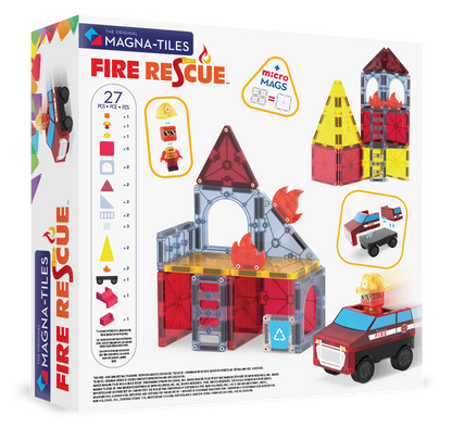 Klocki Magnetyczne Fire Rescue 27 el. - MAGNA-TILES®