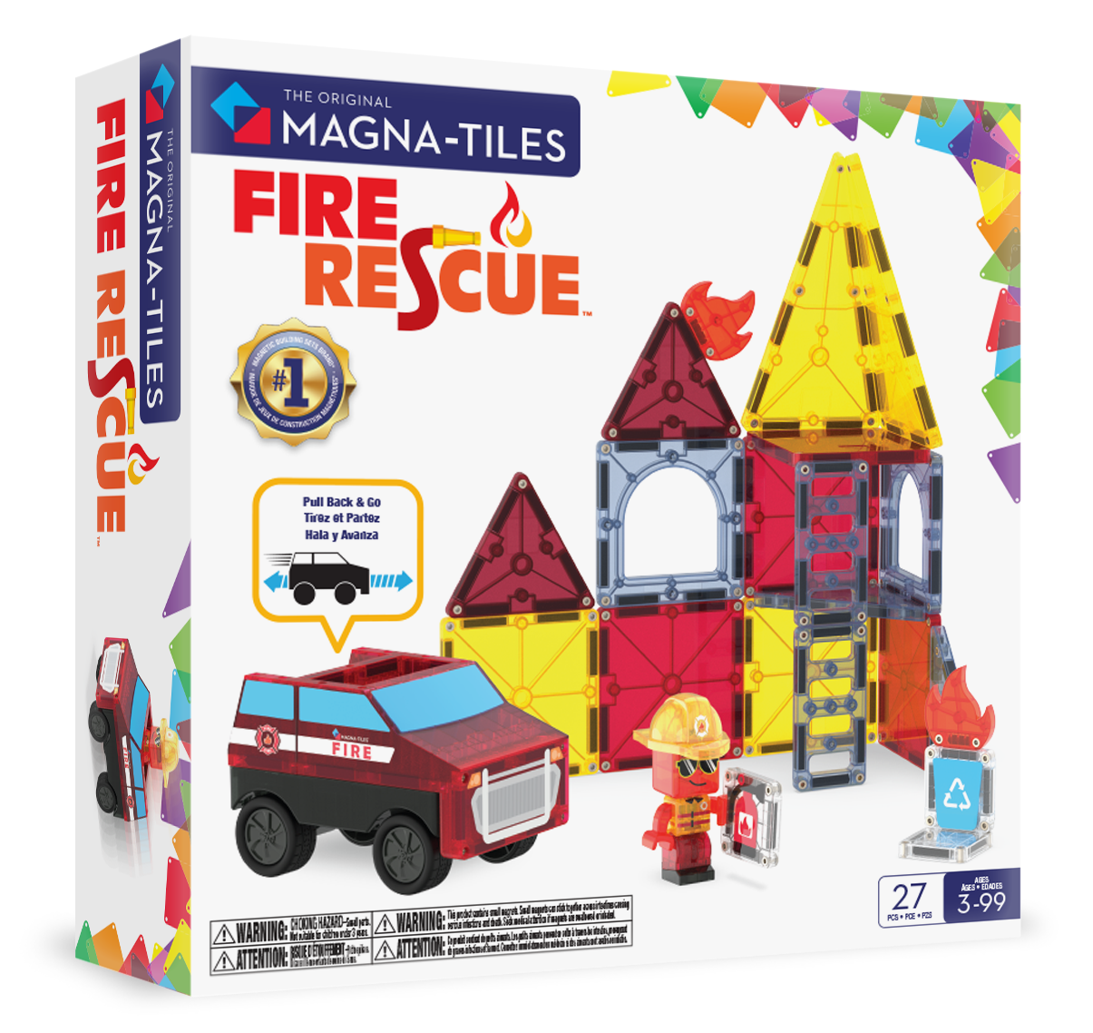 Klocki Magnetyczne Fire Rescue 27 el. - MAGNA-TILES®