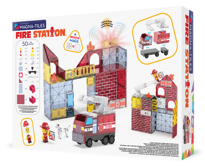 Klocki Magnetyczne Fire Station 50 el. - MAGNA-TILES®
