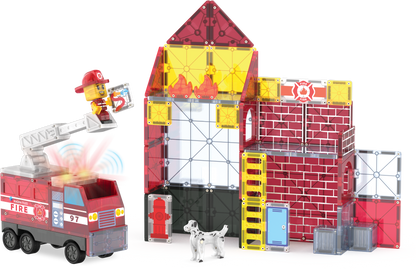 Klocki Magnetyczne Fire Station 50 el. - MAGNA-TILES®