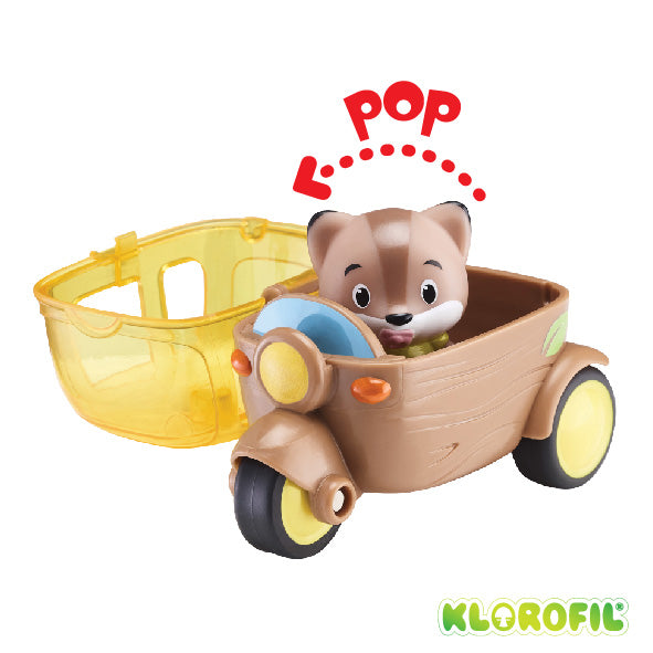 Motocykl z wózkiem bocznym- Klorofil