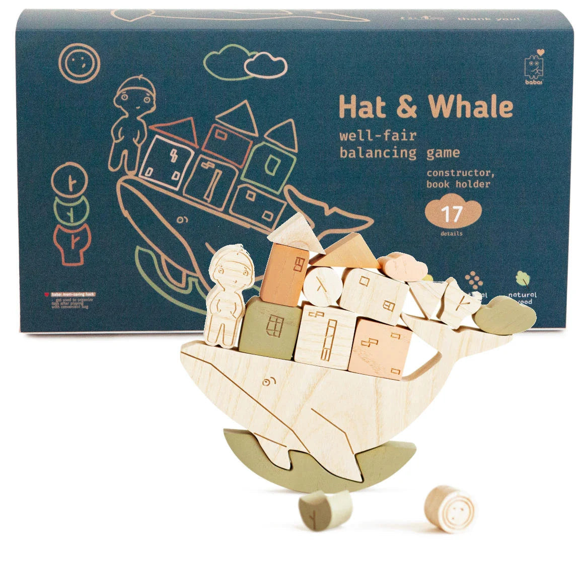 Równoważnia, historie z morza, wieloryb, kolorowa Babai