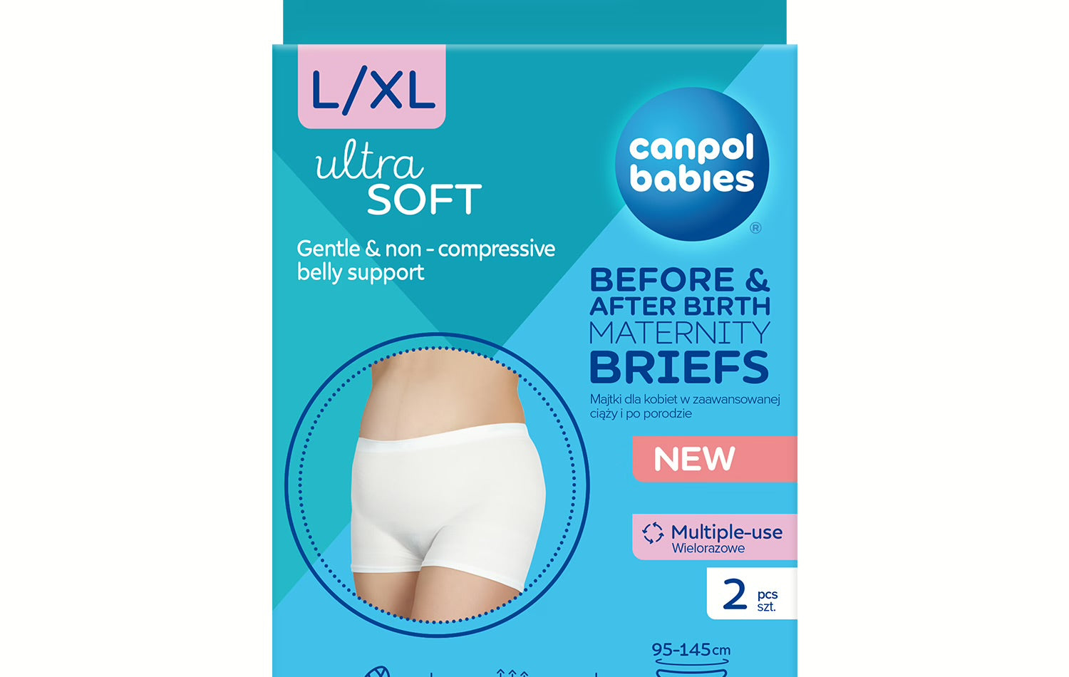Majtki dla kobiet w ciąży i po porodzie 2 szt - Canpol L XL