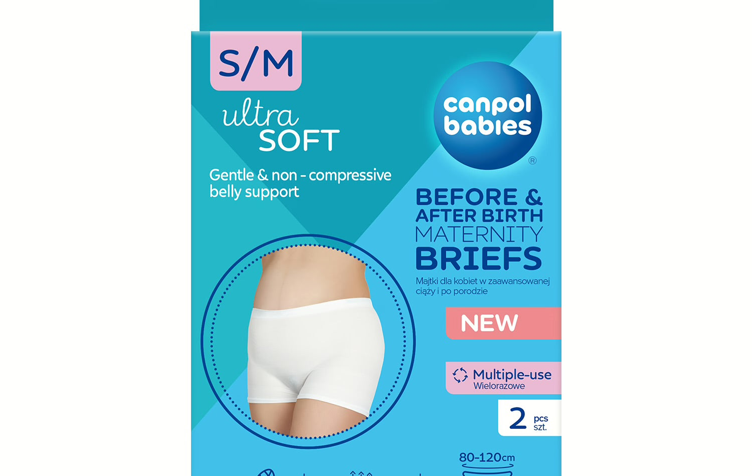Majtki dla kobiet w ciąży i po porodzie 2 szt - Canpol S M