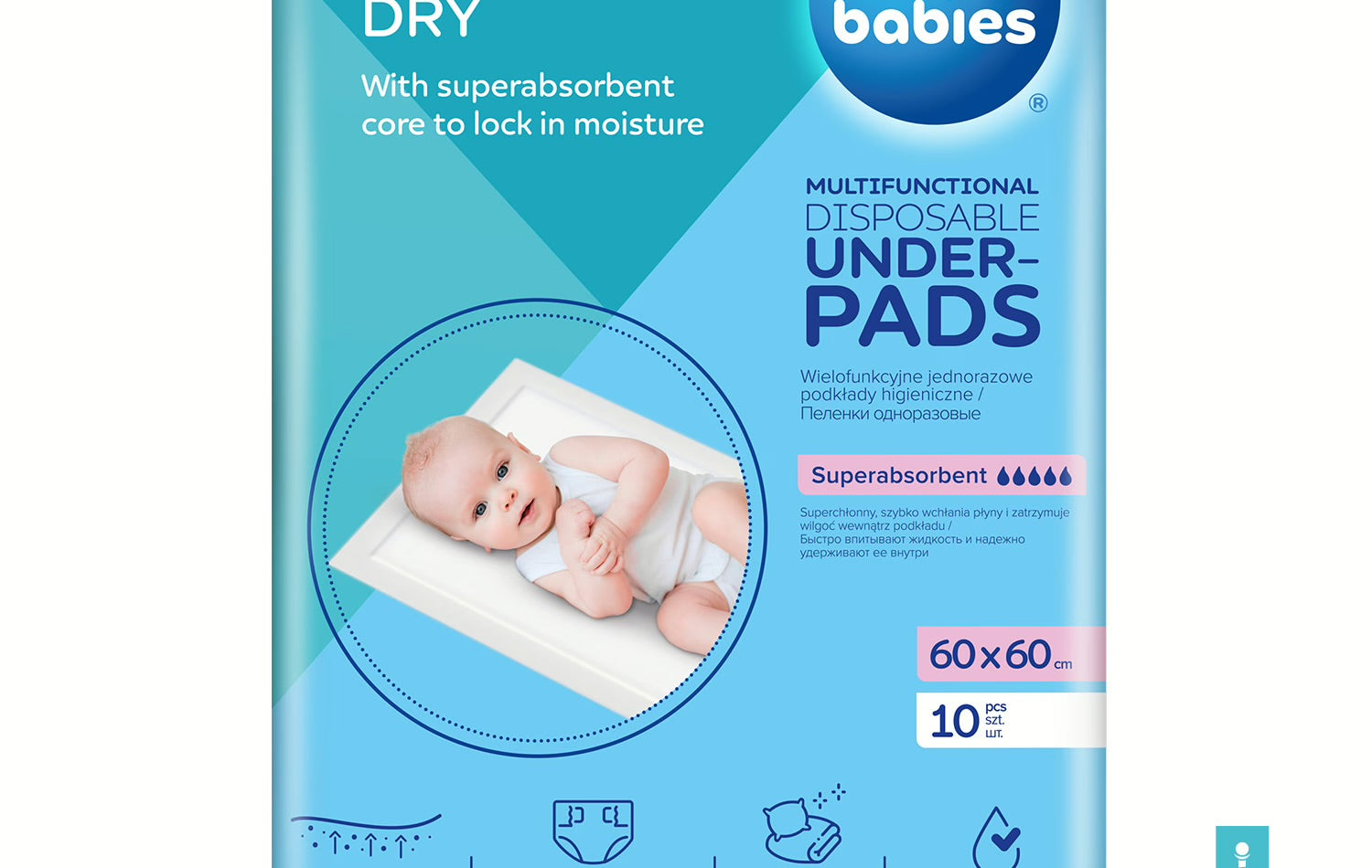 Wielofunkcyjne podkłady higieniczne - Canpol 60x60