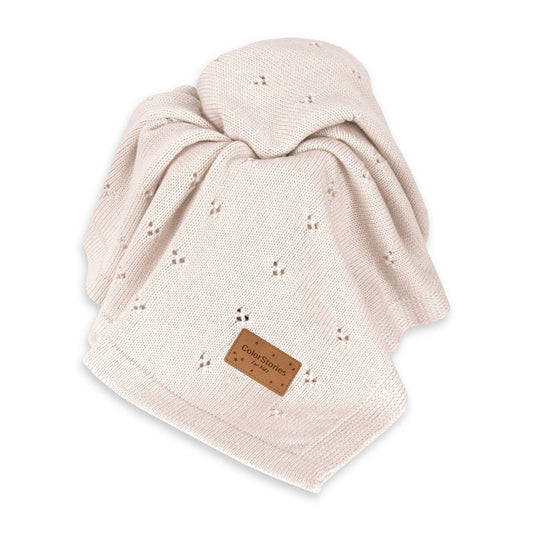 Kocyk merino całoroczny Meri ciepły beż- ColorStories