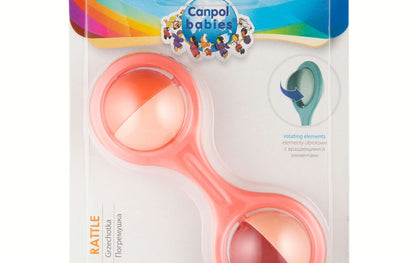 Grzechotka z obrotowymi elementami - Canpol Czerwona