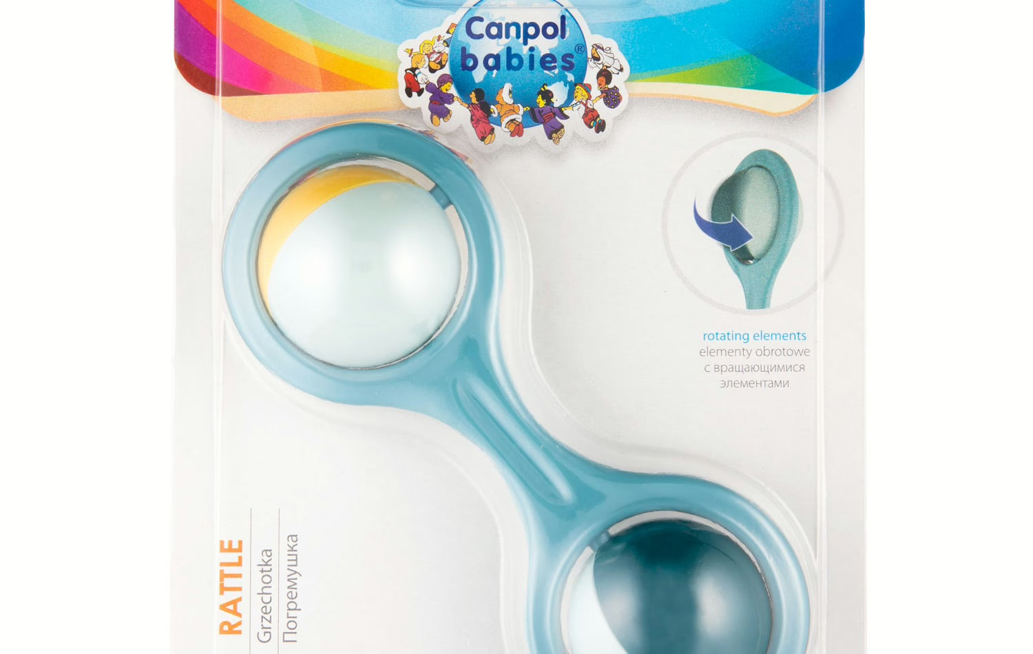 Grzechotka z obrotowymi elementami - Canpol Turkusowa