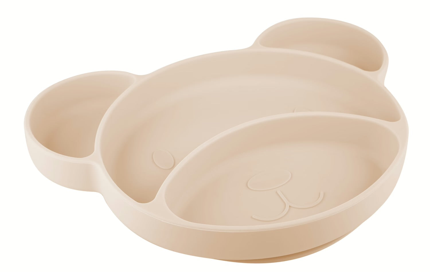 Silikonowy trójdzielny talerzyk z przyssawką MIŚ - Canpol Creme