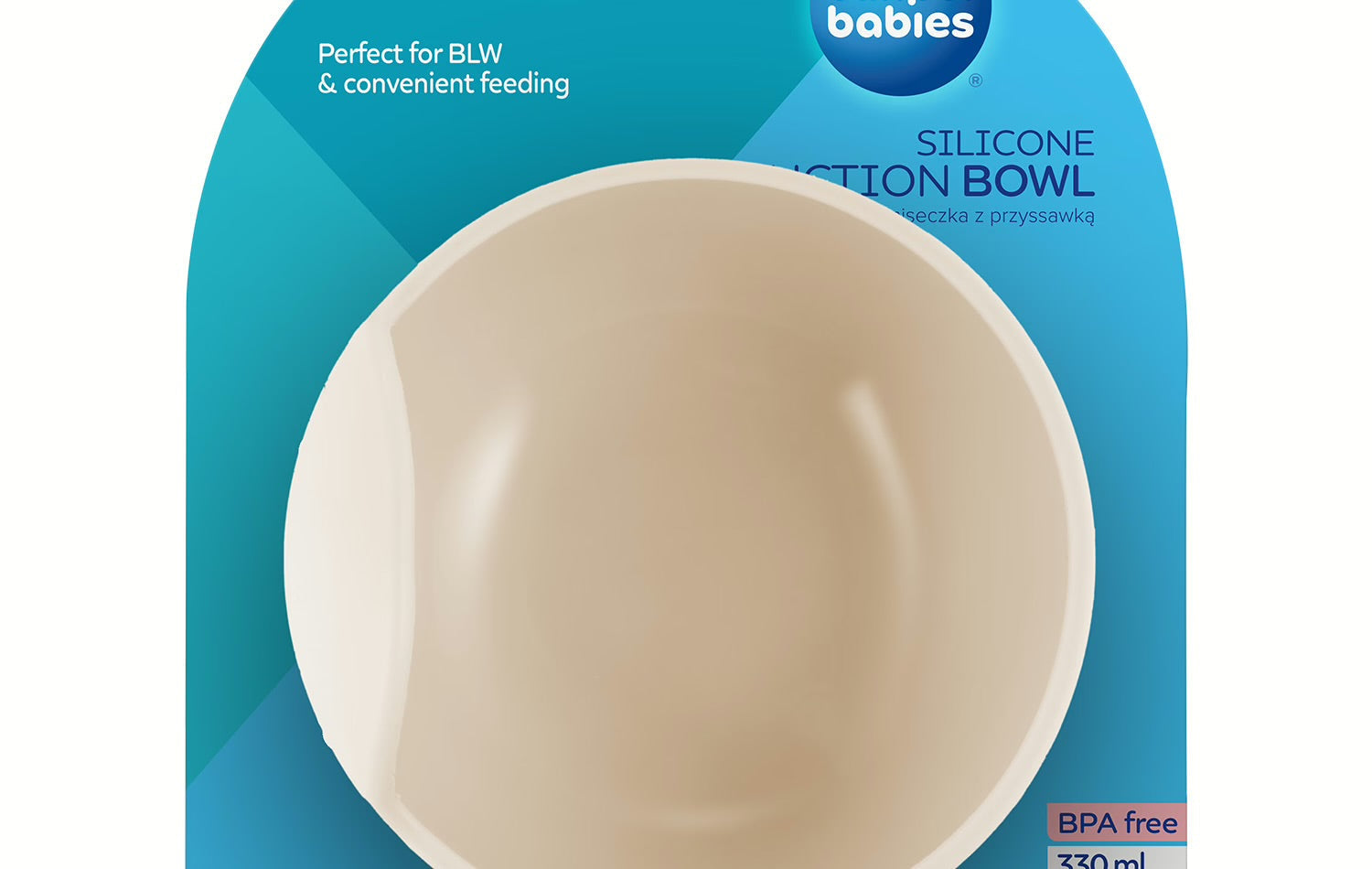 Silikonowa miseczka z przyssawką 330ml- Canpol Creme