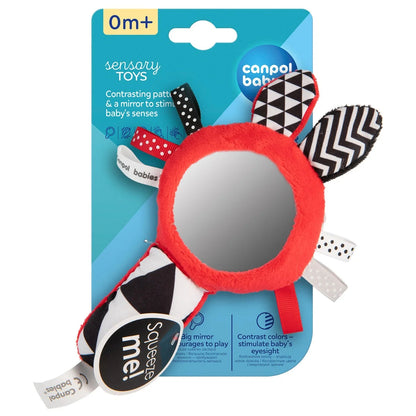 Zabawka kontrastowa z piszczkiem i lusterkiem - Canpol