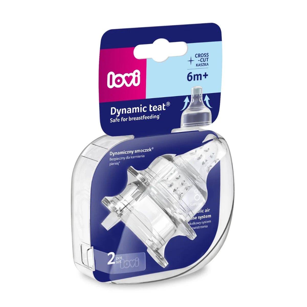 Smoczek dynamiczny do karmienia 2 szt - Lovi trójprzepływ
