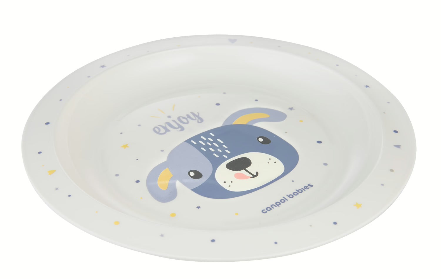 Talerz plastikowy Cute Animals - Canpol piesek niebieski