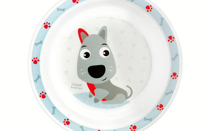 Talerz plastikowy Cute Animals - Canpol piesek niebieski