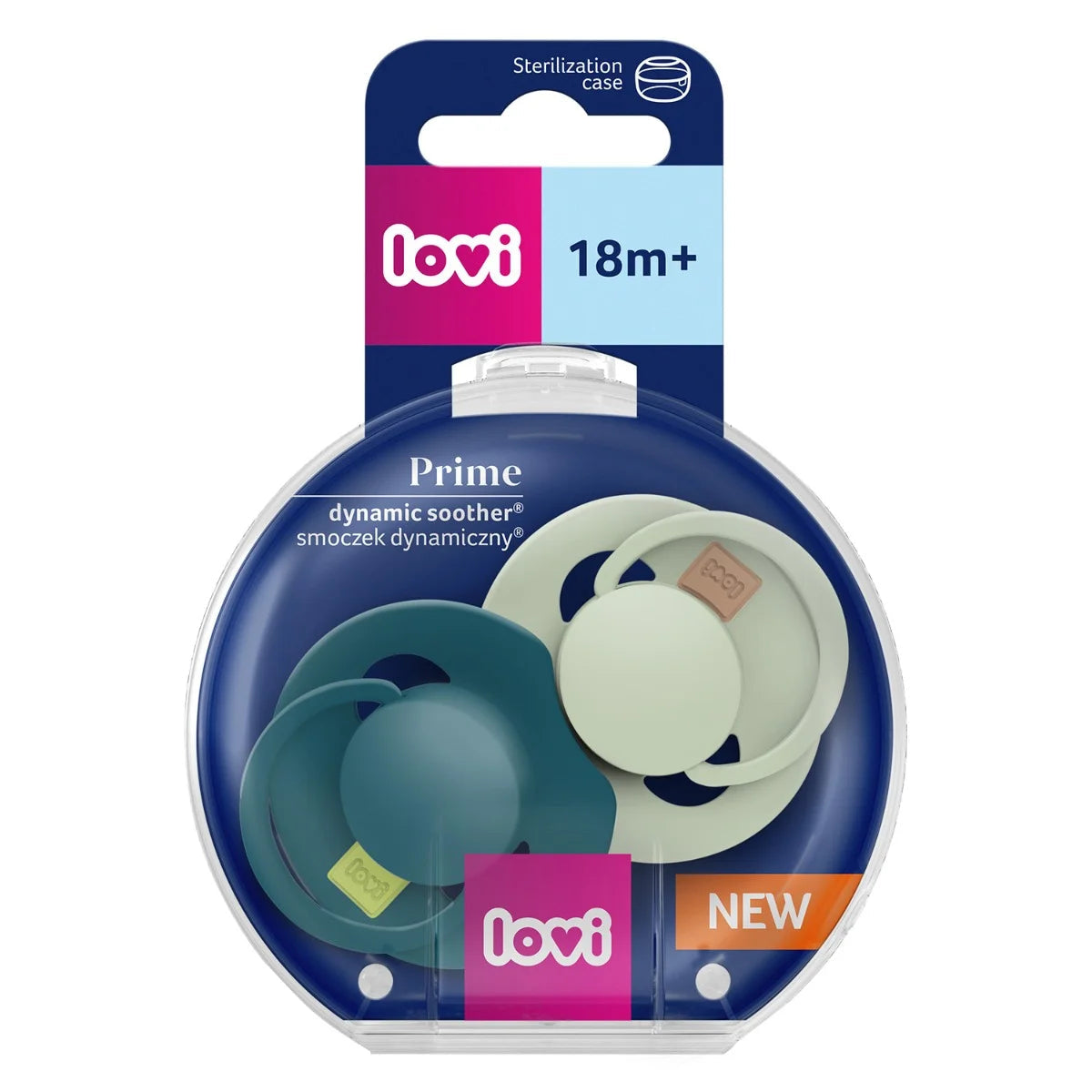 Smoczek silikonowy dynamiczny Prime - Lovi Baby blue Blue 6-18m