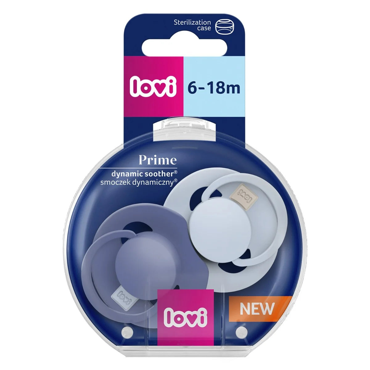 Smoczek silikonowy dynamiczny Prime - Lovi Baby blue Blue 6-18m