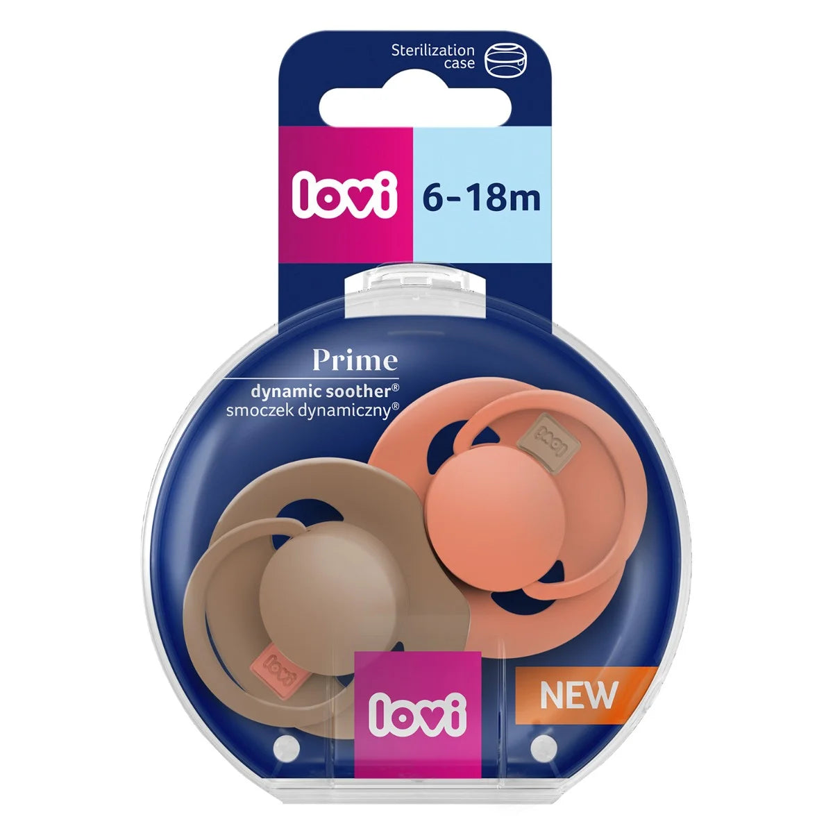 Smoczek silikonowy dynamiczny Prime - Lovi Granola Orange 18+