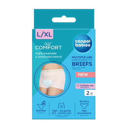 Wielorazowe siateczkowe majtki poporodowe 2szt - Canpol L XL