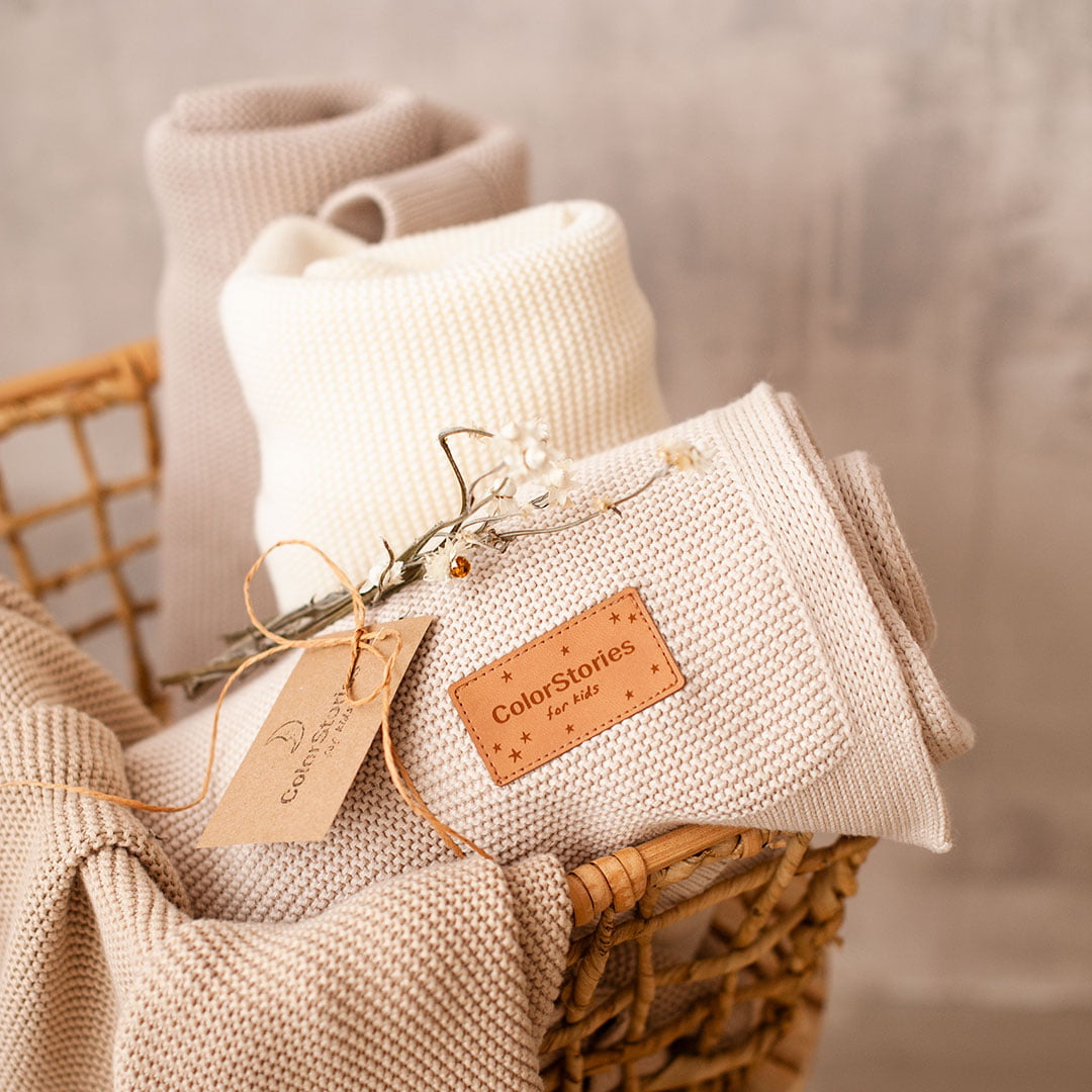 Kocyk bambusowy Bibi- ColorStories Ciepły beż