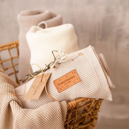 Kocyk bambusowy Bibi- ColorStories Ciepły beż